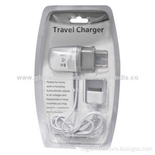 Travel Charger for iPad/iPhone 4/4S, 110-240V Input